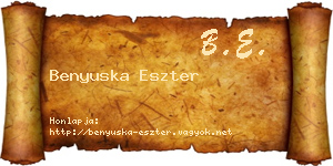 Benyuska Eszter névjegykártya