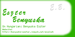 eszter benyuska business card